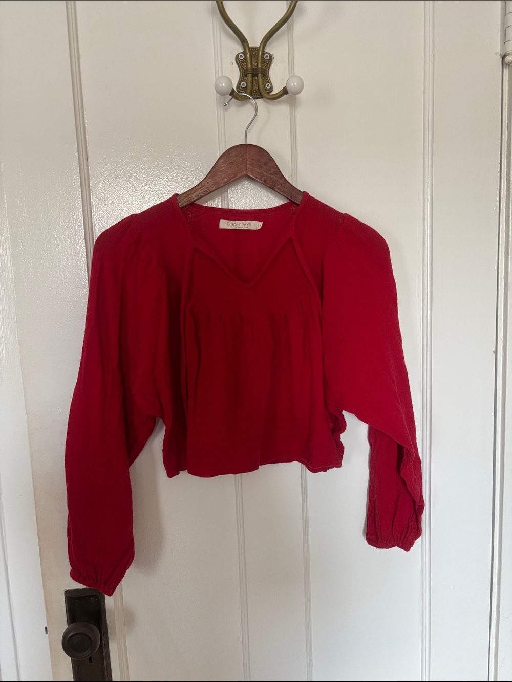 Christy Dawn Red XS/S crop top